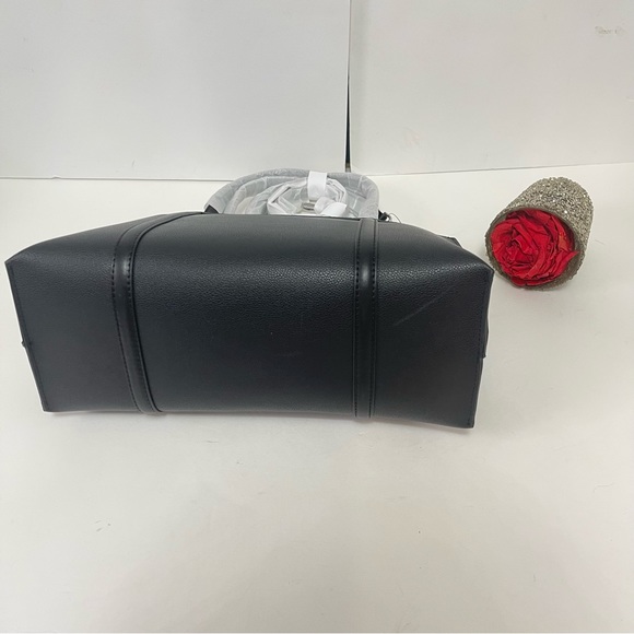 Calvin Klein Gillian Satchel Handbag In Black & Silver - New With Tag- Reemoly - Picture 8 of 13